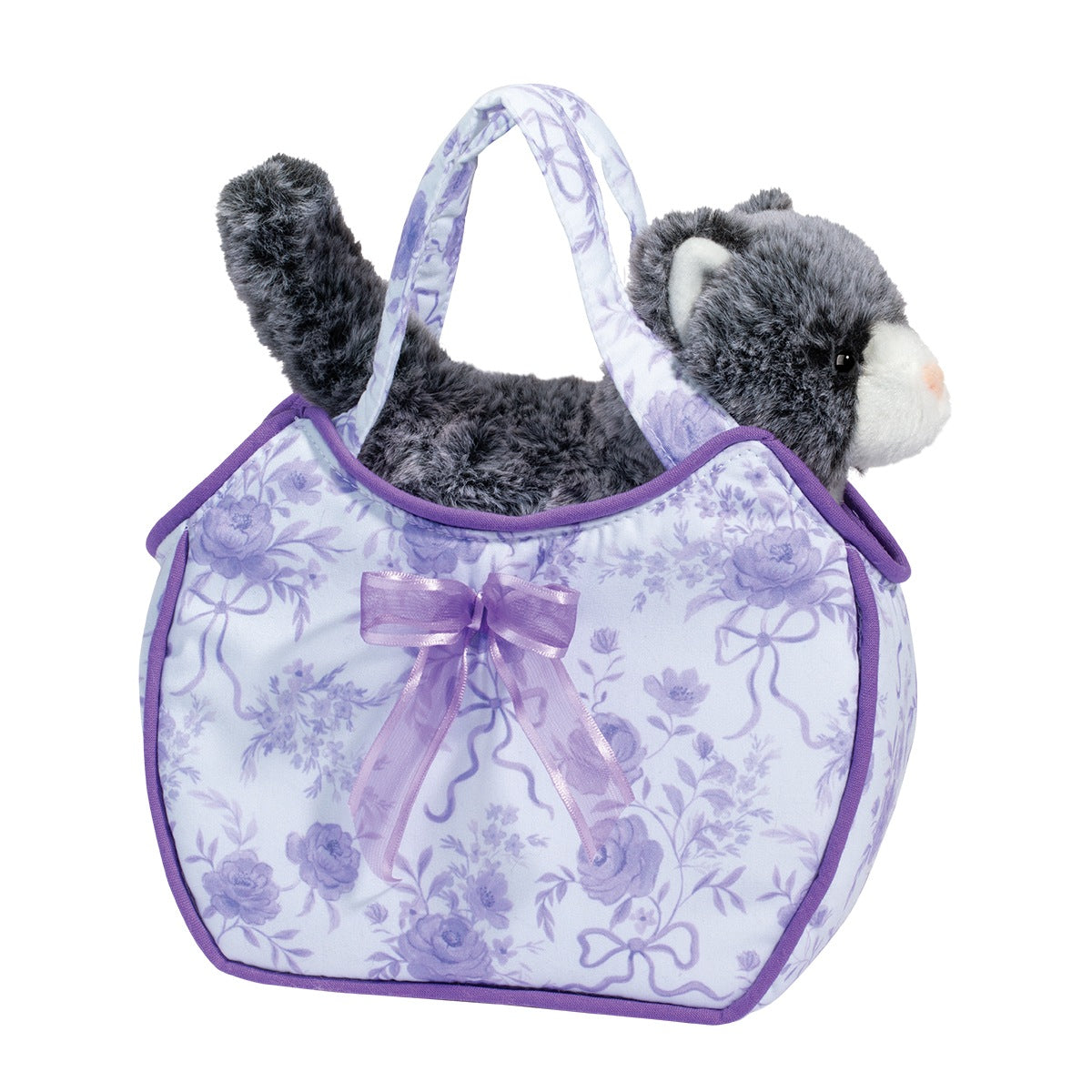 Sassy Sak Fancy Purple with Gray Cat
