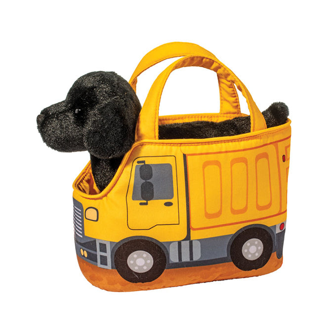 Sassy Sak Construction Truck with Black Lab