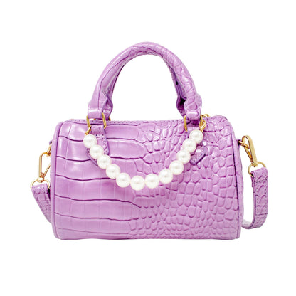 Crocodile Pearl Duffle Handbag
