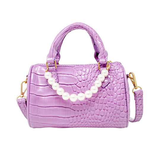 Crocodile Pearl Duffle Handbag