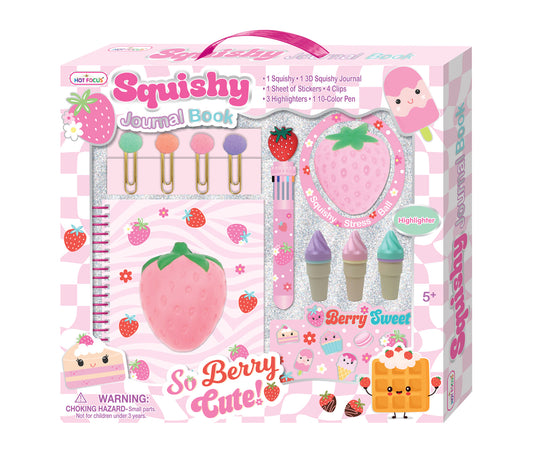 Squishy Journal Book in Strawberry