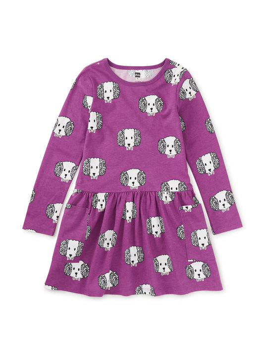 Maltipoo Long Sleeve Pocket Dress