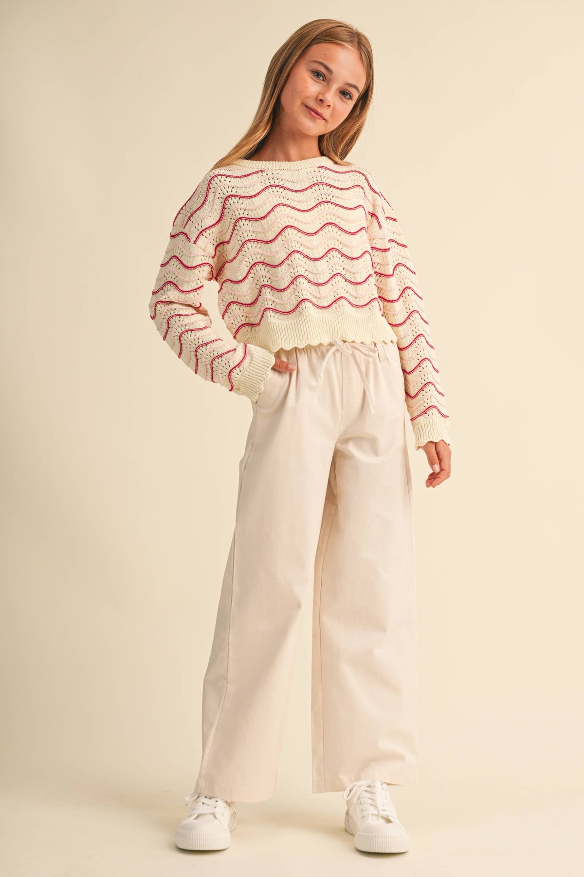 Wavy Knitwear Pull Over