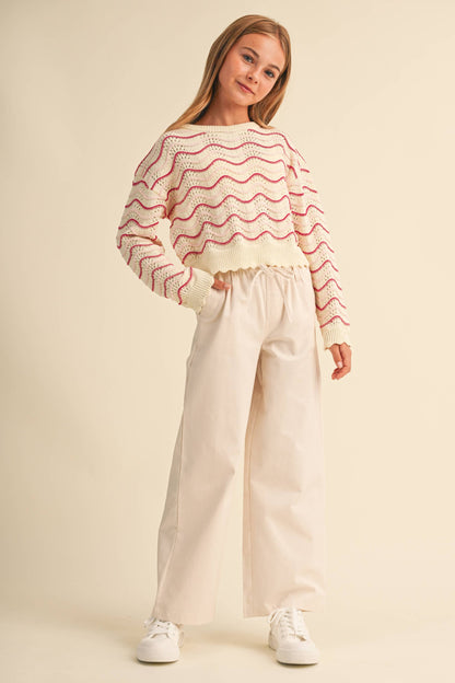 Wavy Knitwear Pull Over