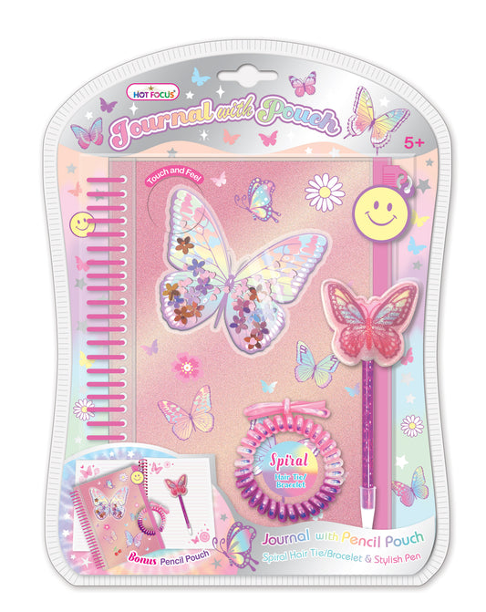 Tie Dye Buttefly Journal with Pouch