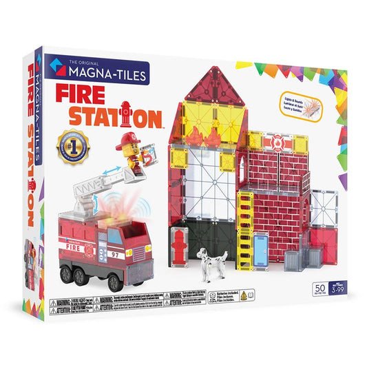 Magna-Tiles® Fire Station 50-Piece Set