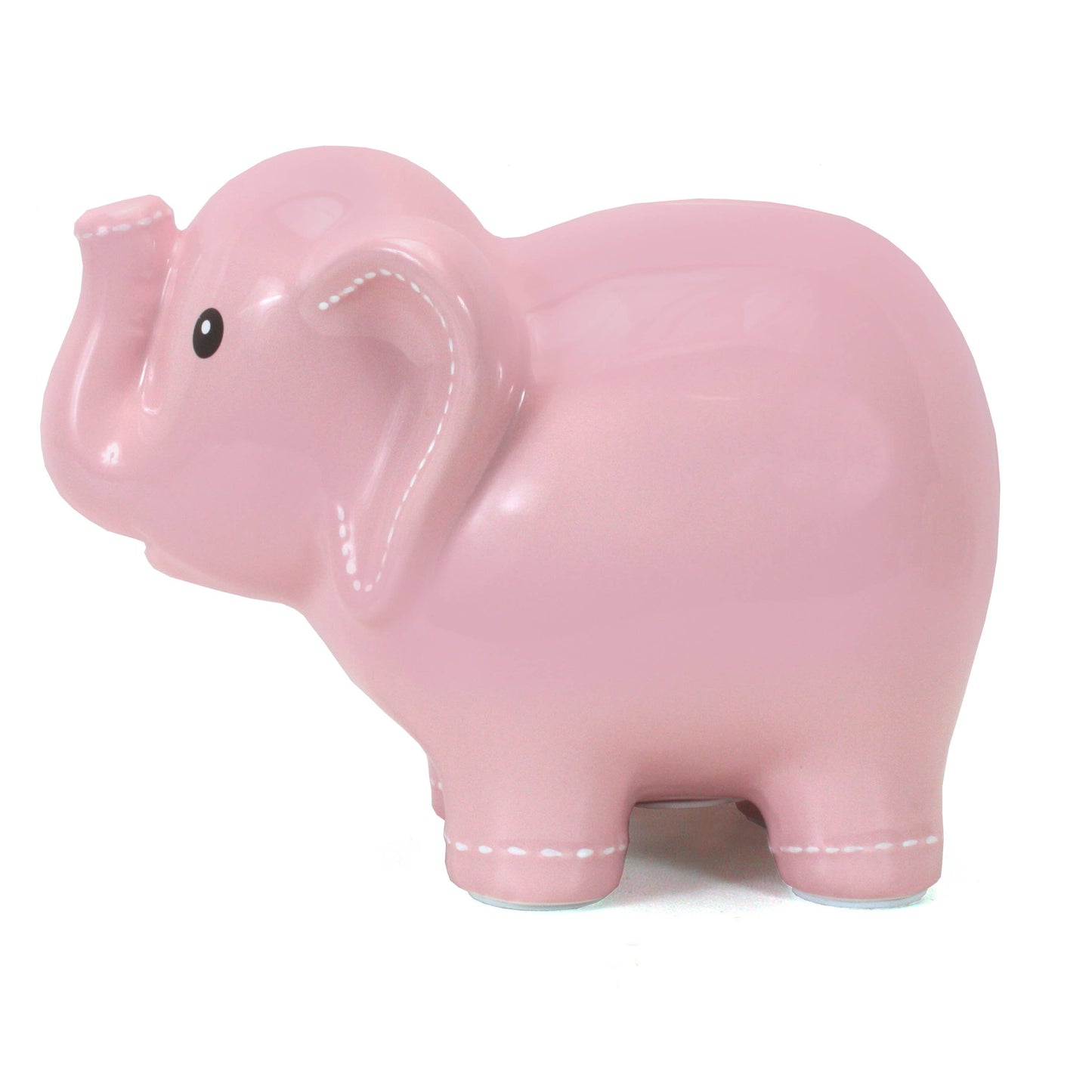 Pink Large Stitched Elephant Bank