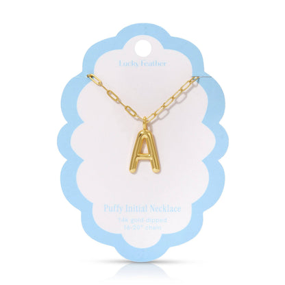 Puffy Letter Initial Necklace Big Bundle - 128 pc + Display
