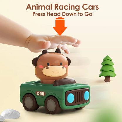 Press and Go Animal Racing Cars