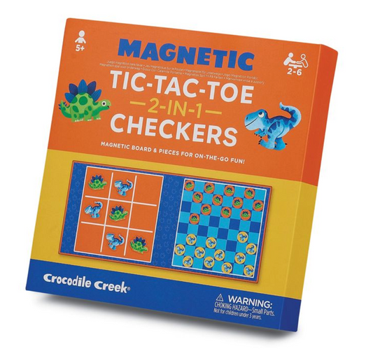 Magnetic Game / Tic Tac Toe & Checkers Dino