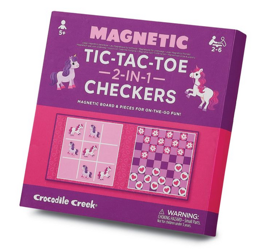 Magnetic Game / Tic Tac Toe & Checkers Unicorn