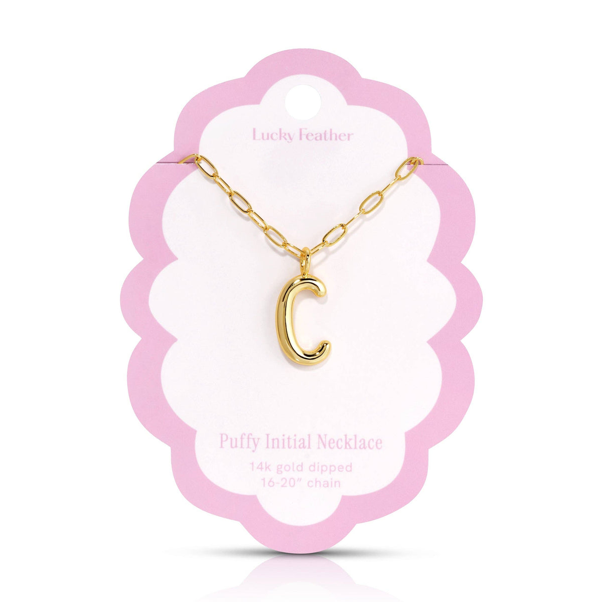 Puffy Letter Initial Necklace Big Bundle - 128 pc + Display