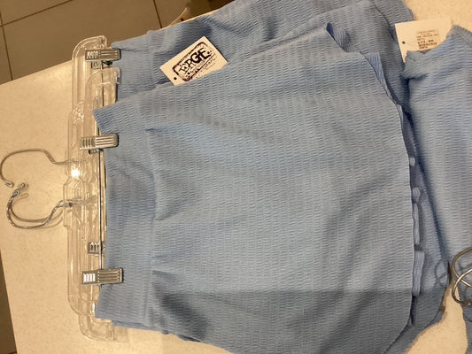 Short Smocking Knit Blue