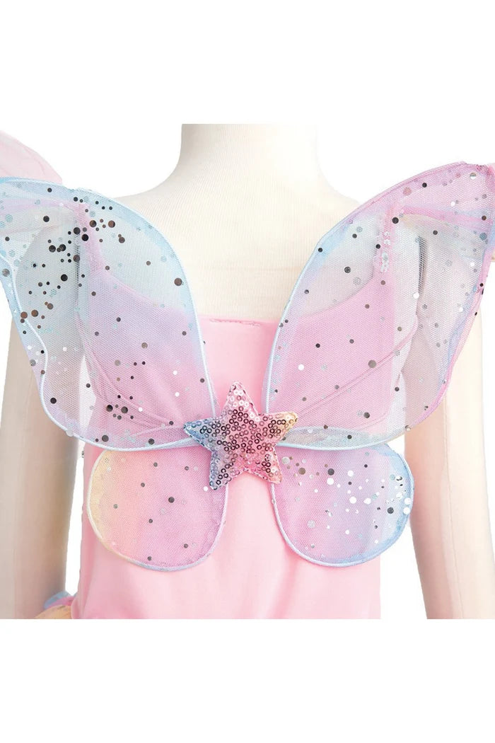 Gp Rainbow Fairy Dress & Wings, Multi,  Size 3-4