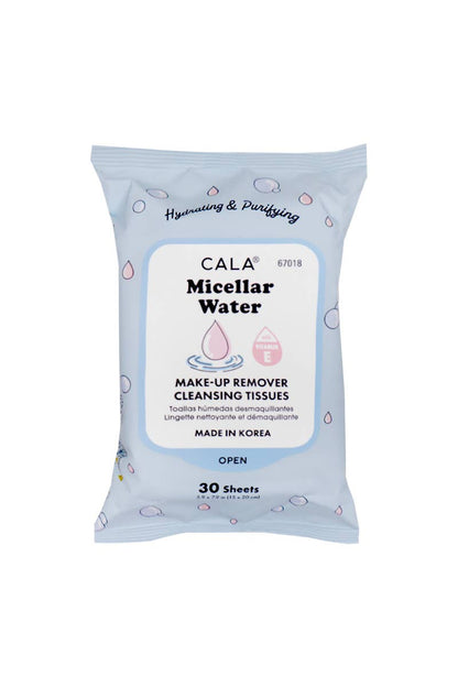 CALA 67018 Micellar Water 30 Makeup Remover Wipes - 6 pcs