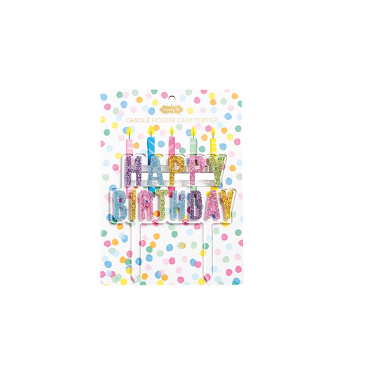 Happy Candle Holder Topper