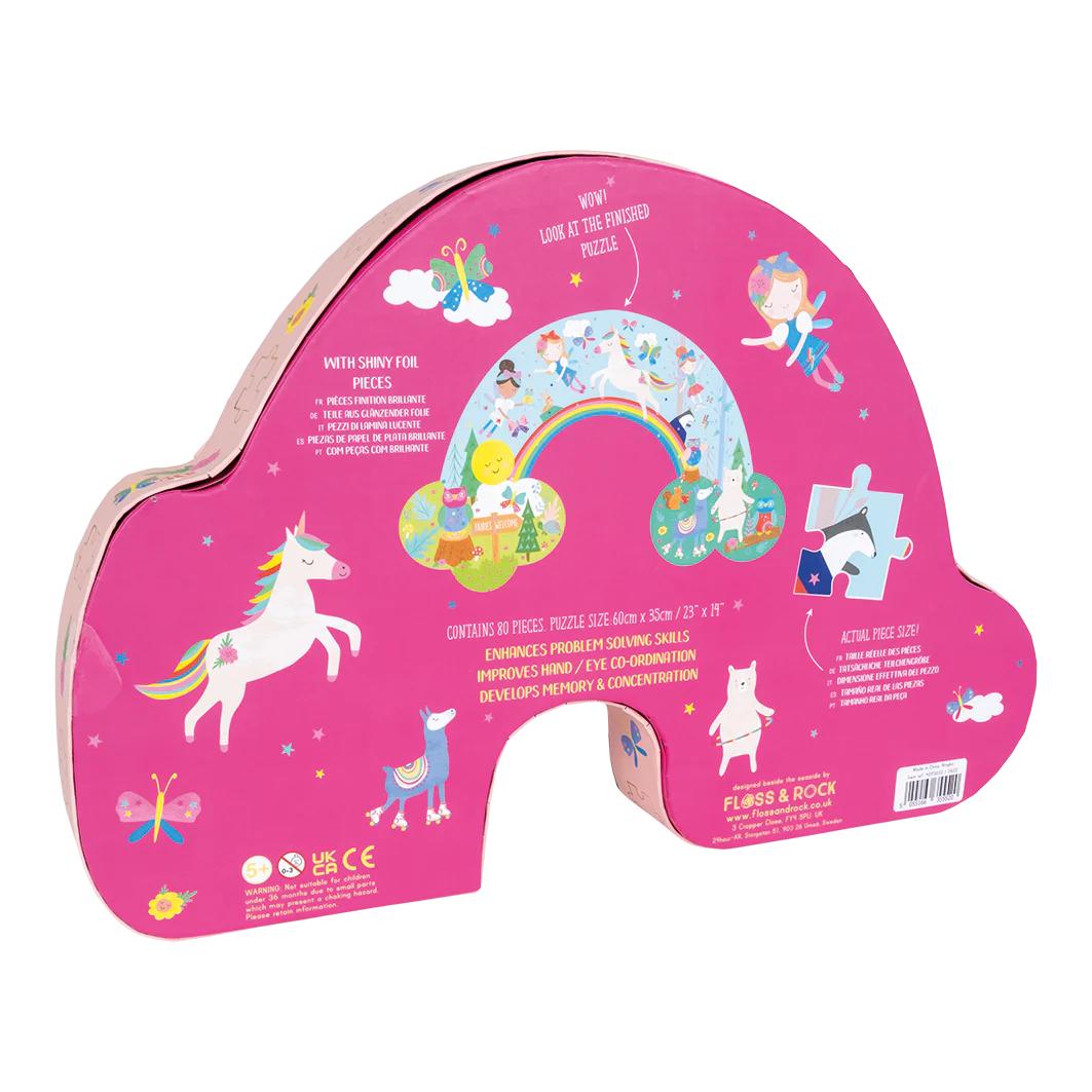 Shaped 80pc Puzzle - Rainbow Fairy