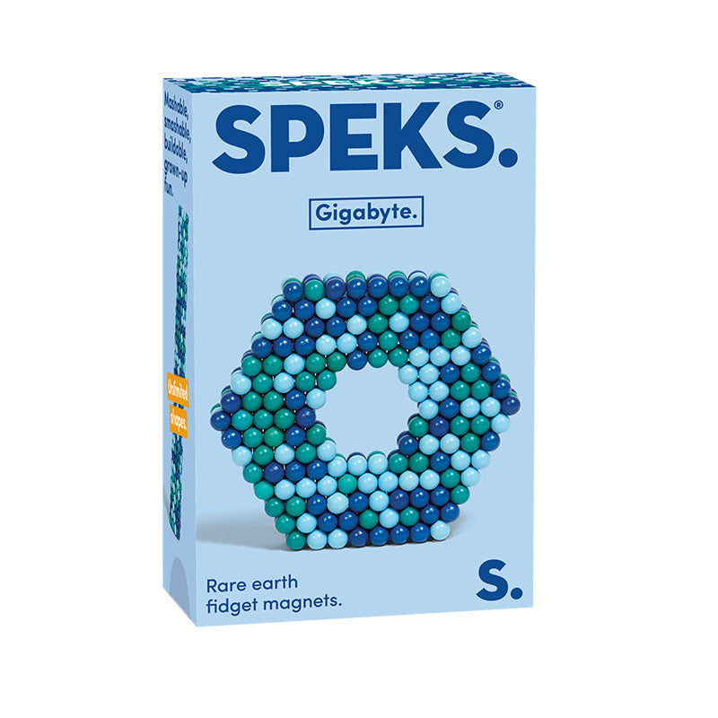 Speks 432 Fidget Magnets - Pixel Gigabyte Blue