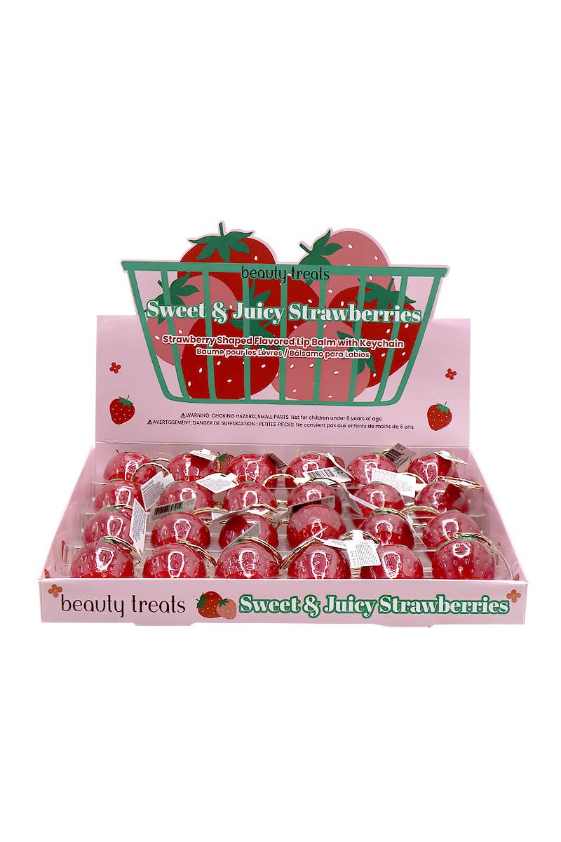 Beauty Treats 603 Sweet & Juicy Lip Balm Keychain - 24pc