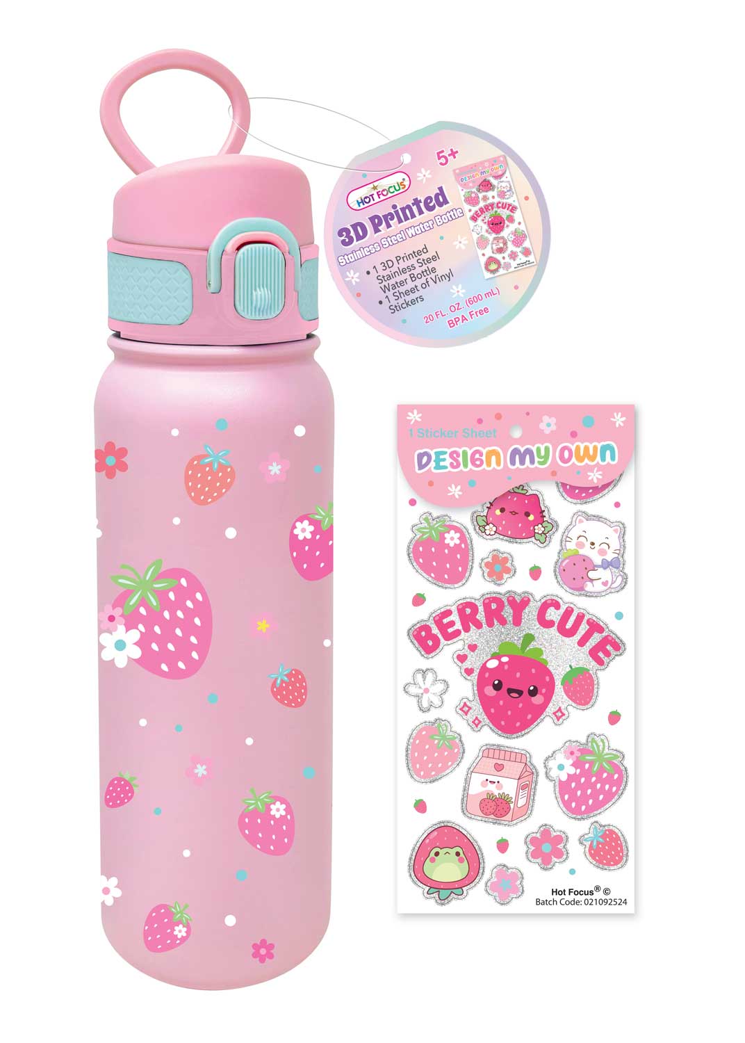 Strawberry Stainless Steel Water Bottle