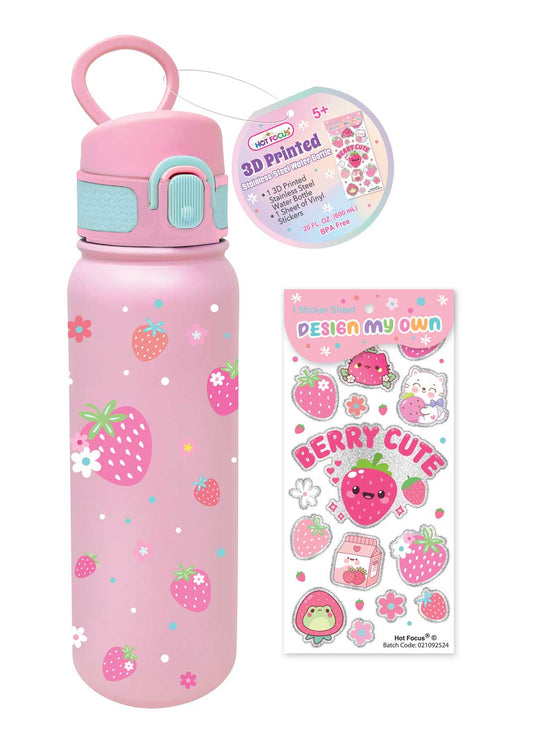 Strawberry Stainless Steel Water Bottle