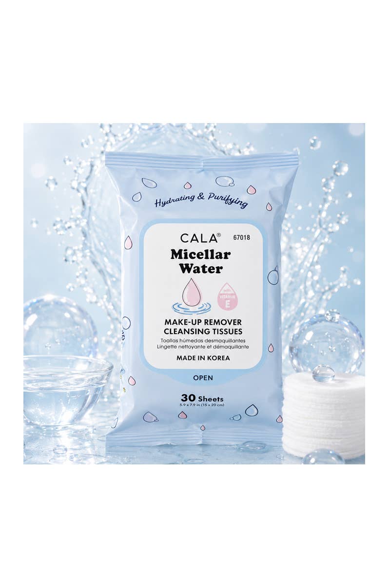 CALA 67018 Micellar Water 30 Makeup Remover Wipes - 6 pcs