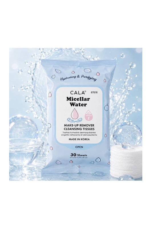 CALA 67018 Micellar Water 30 Makeup Remover Wipes - 6 pcs