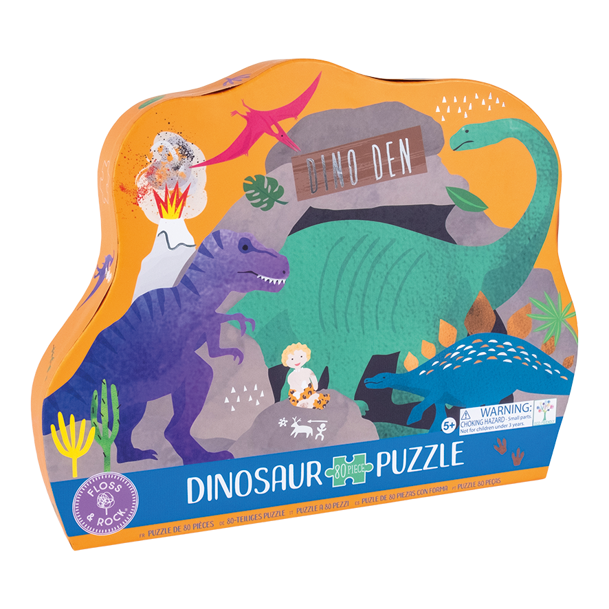 Shaped 80pc Puzzle - Dinosaur