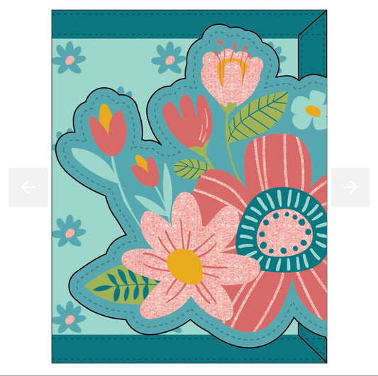 Turquoise Floral Wallet