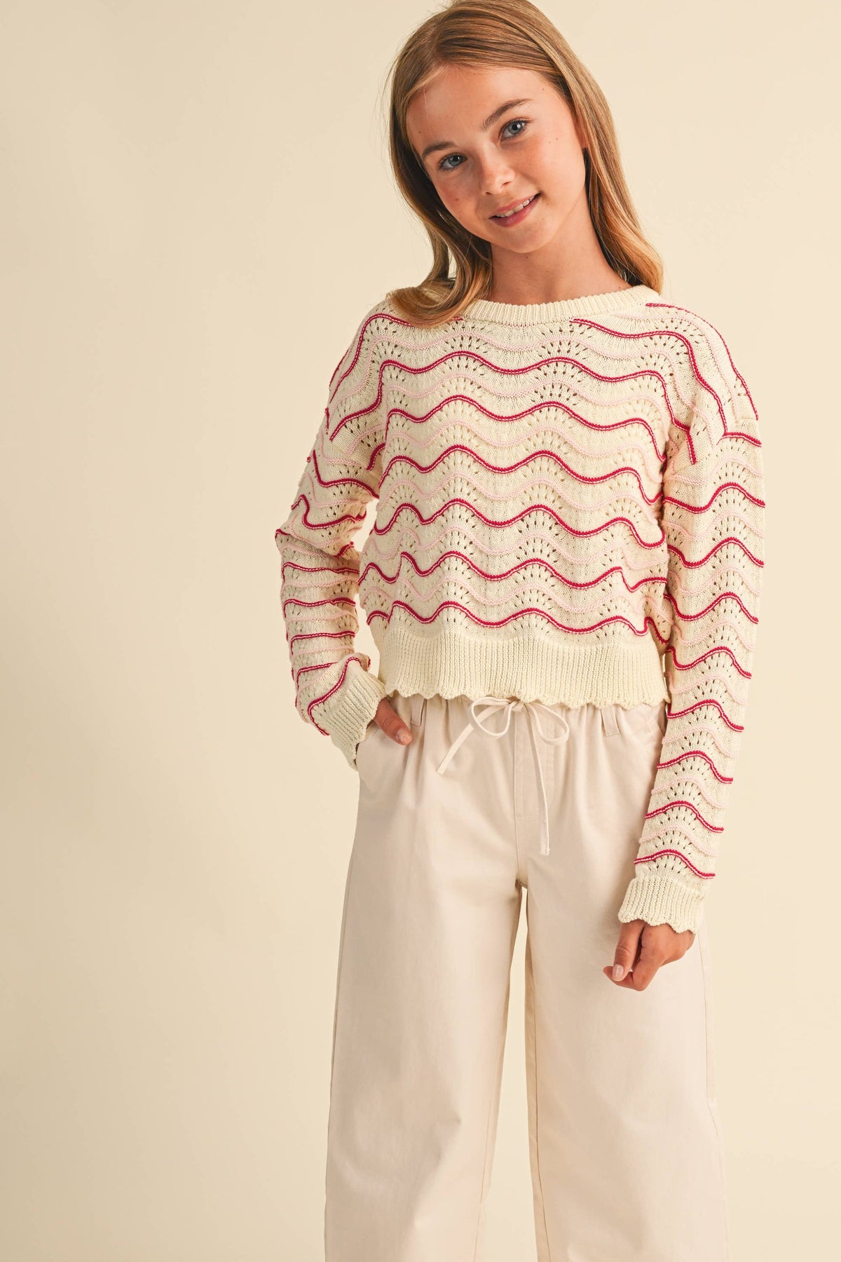Wavy Knitwear Pull Over