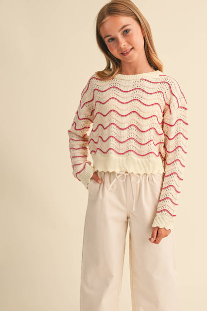 Wavy Knitwear Pull Over