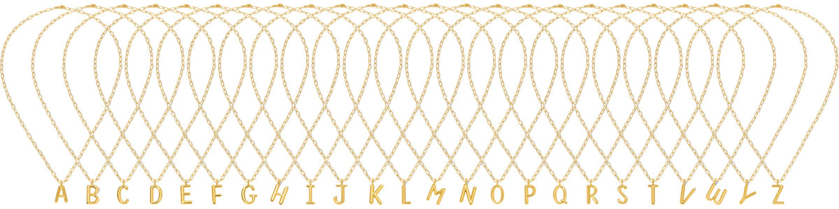 Puffy Letter Initial Necklace Big Bundle - 128 pc + Display