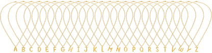 Puffy Letter Initial Necklace Big Bundle - 128 pc + Display