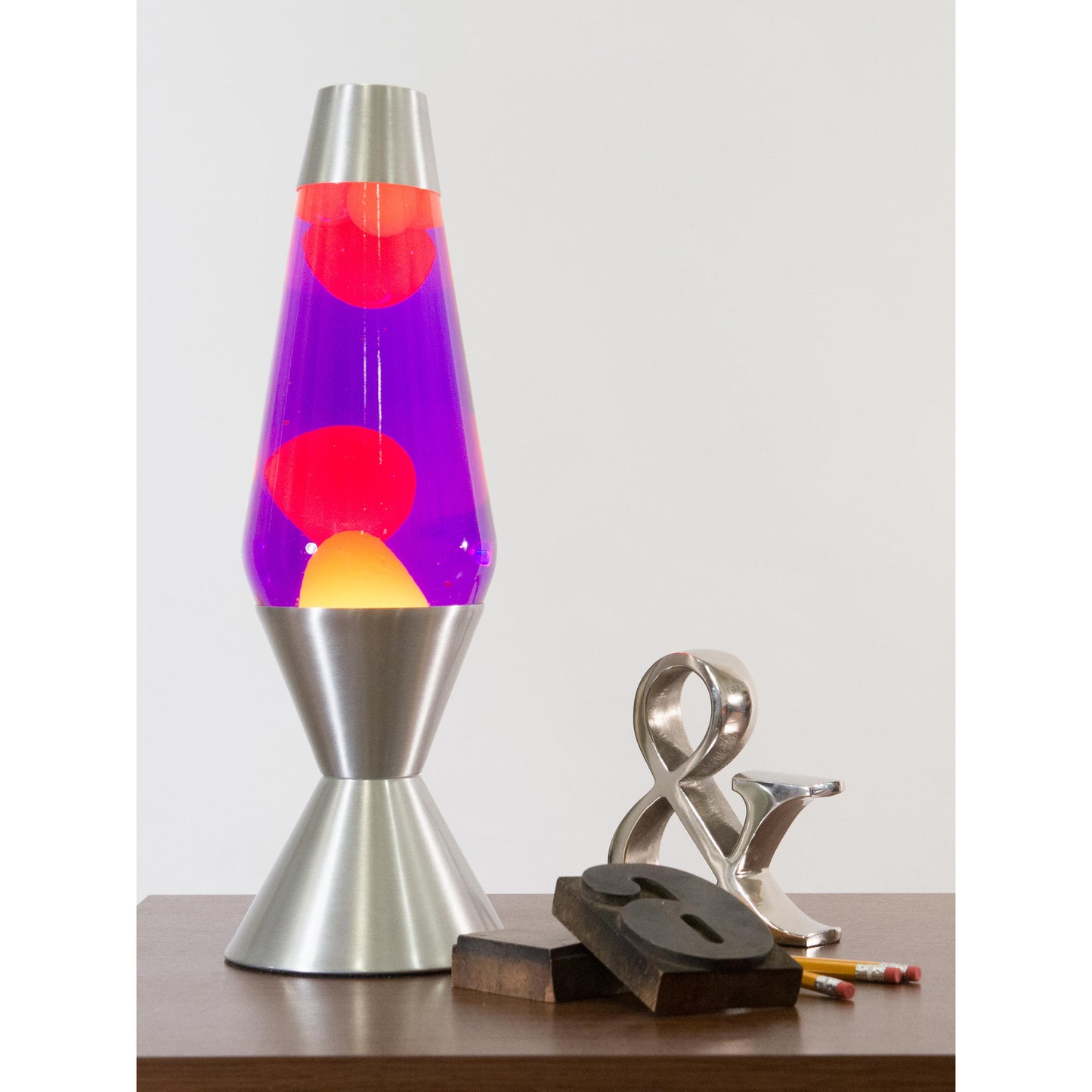 16.3″ LAVA Lamp – Yellow/Purple/Silver