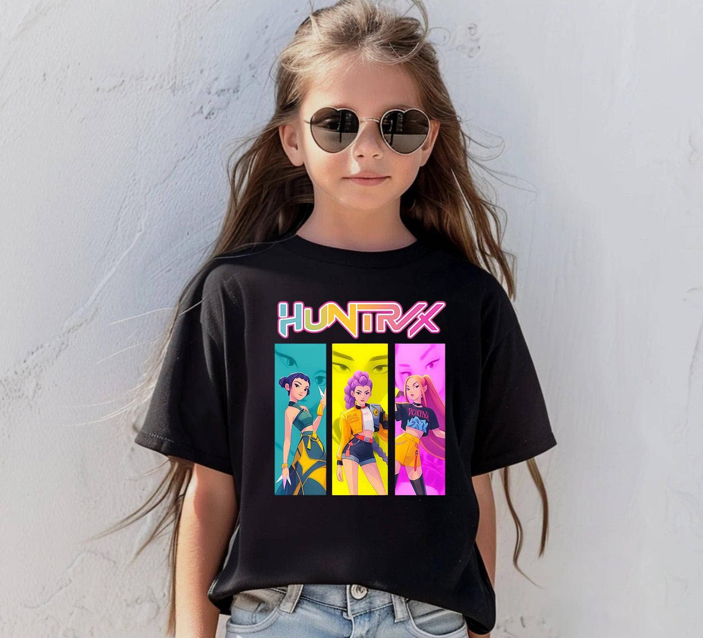 KPOP Huntrix Tee - Girls Vertical on White