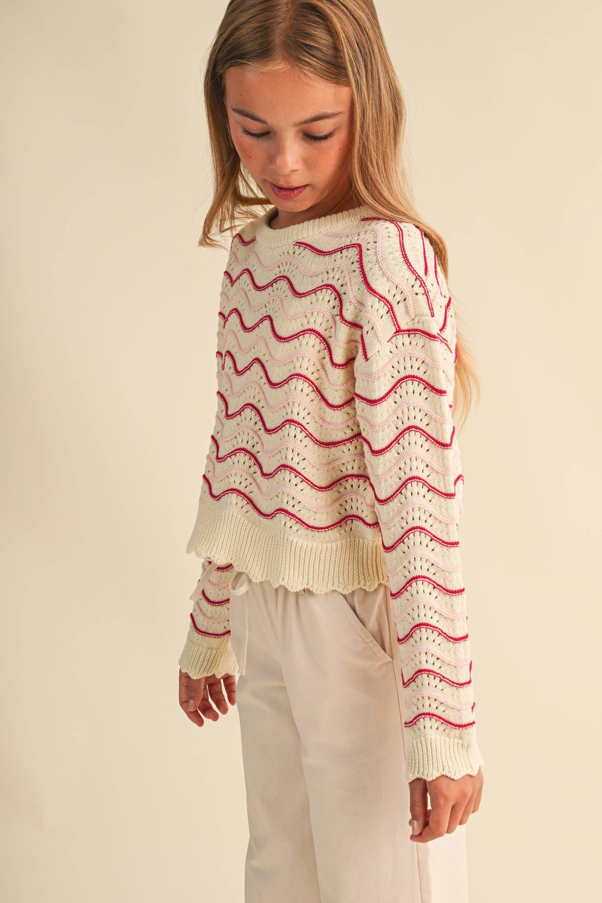 Wavy Knitwear Pull Over