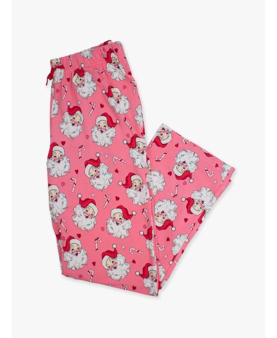 Pink Santa Joy Adult PJ Pants