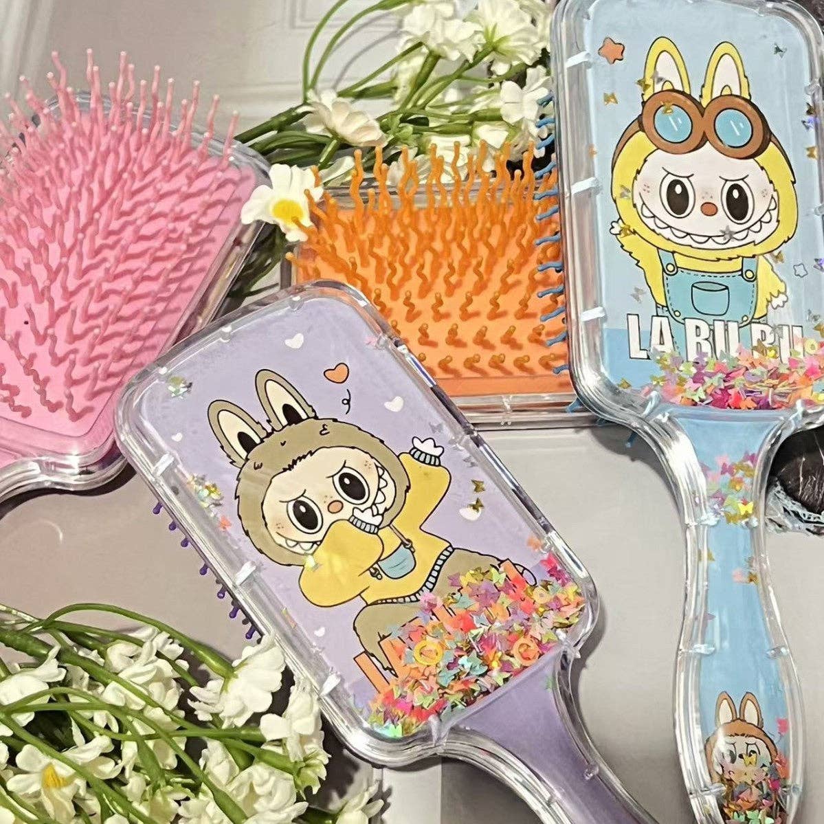 Labubu Liquid Sequins Hair Brush
