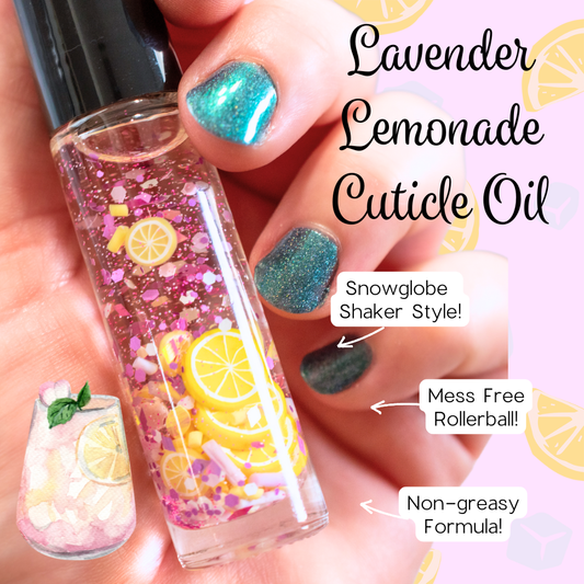 Lavender Lemonade 🍋 Shaker Cuticle Oil Rollerball Nail