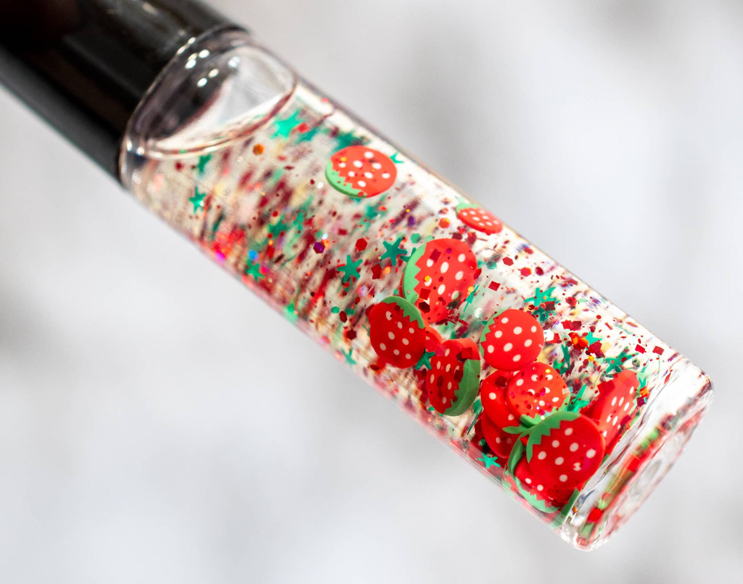 Strawberry Fields 🍓 Shaker Snowglobe Cuticle Oil Rollerball