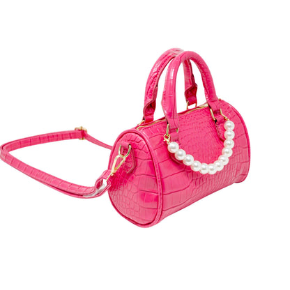 Crocodile Pearl Duffle Handbag