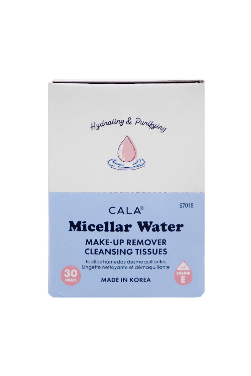 CALA 67018 Micellar Water 30 Makeup Remover Wipes - 6 pcs