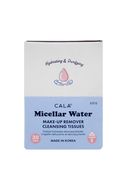 CALA 67018 Micellar Water 30 Makeup Remover Wipes - 6 pcs