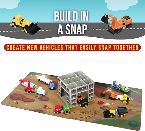 Mini Magnetic Construction Vehicles