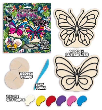 Butterfly Clay Colouring Kit