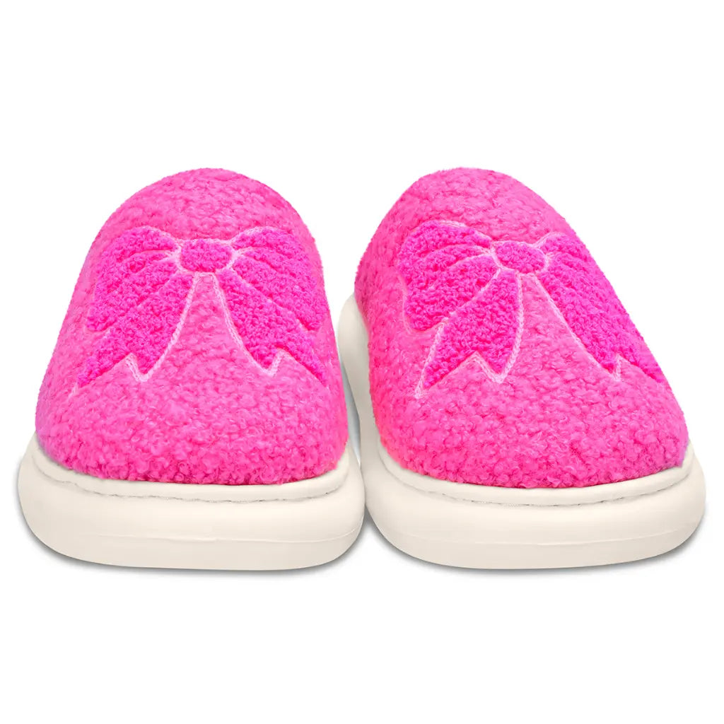 Pink Cozy Bows Slippers
