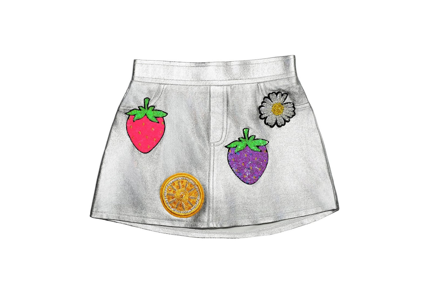 Silver Fruit Skort