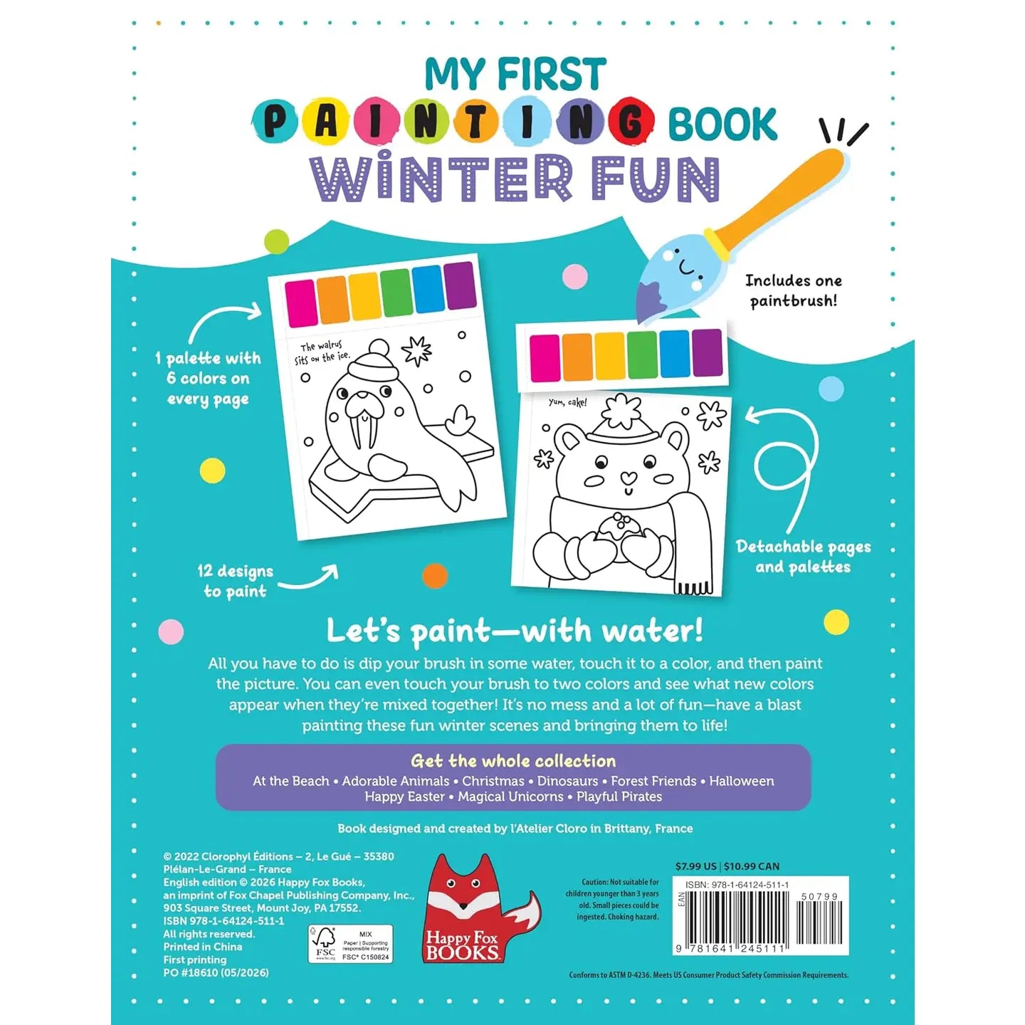 My First Painting Book: Winter Fun - Includes Paintbrush