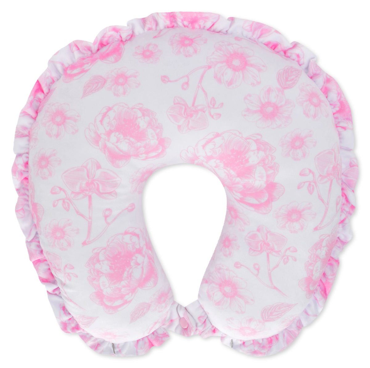 Pretty Pink Toile Neck Pillow