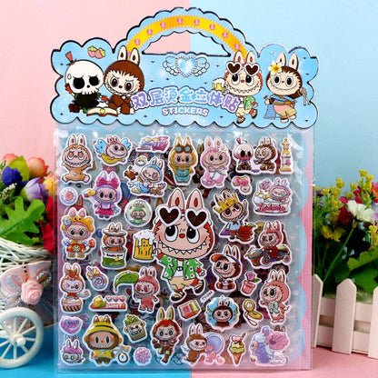 3D Labubu Bubble Stickers
